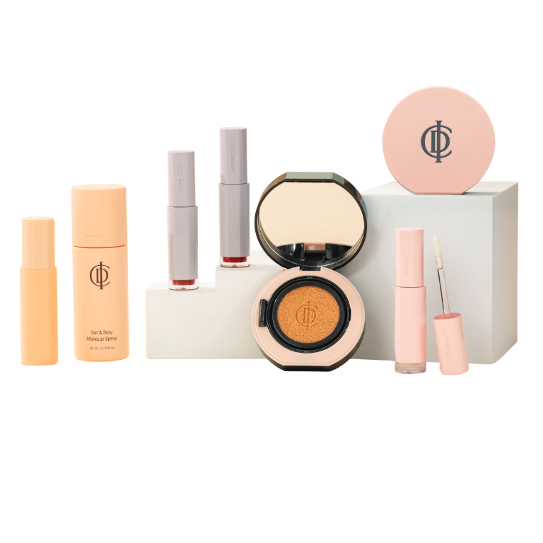 The new and updated ICD Incellderm RIMAN make up products with transparent background