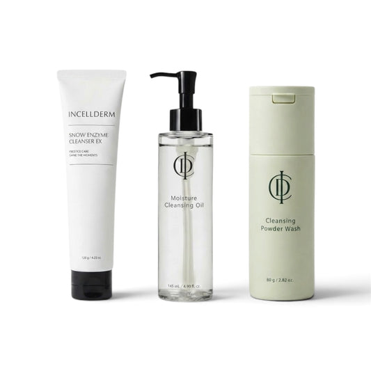 Cleansing Trio - Double Cleanse Trio with Oil, Snow Enzyme, Powder Cleanser