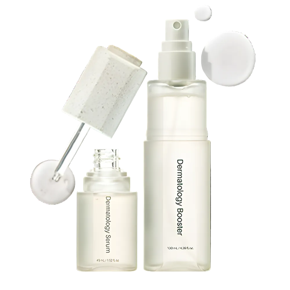 Set De Soins Visage Coréen INCELLDERM - Booster + Sérum 130ml + 45ml - Neuf - Pour Tous Types De Peau