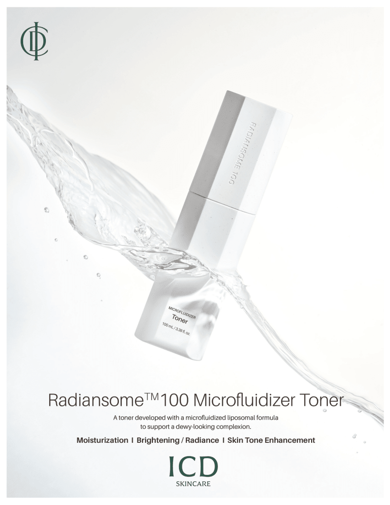 Newly Reformulated ICD Radiansome™100 Microfluidizer Essential Toner - Available April 1st - RIMAN KBeauty - 