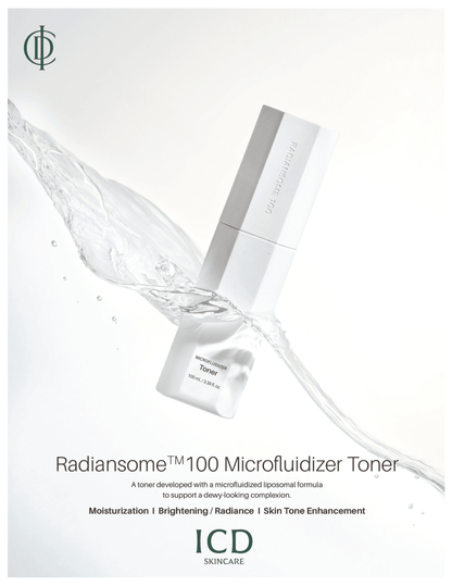 Newly Reformulated ICD Radiansome™100 Microfluidizer Essential Toner - Available April 1st - RIMAN KBeauty - 