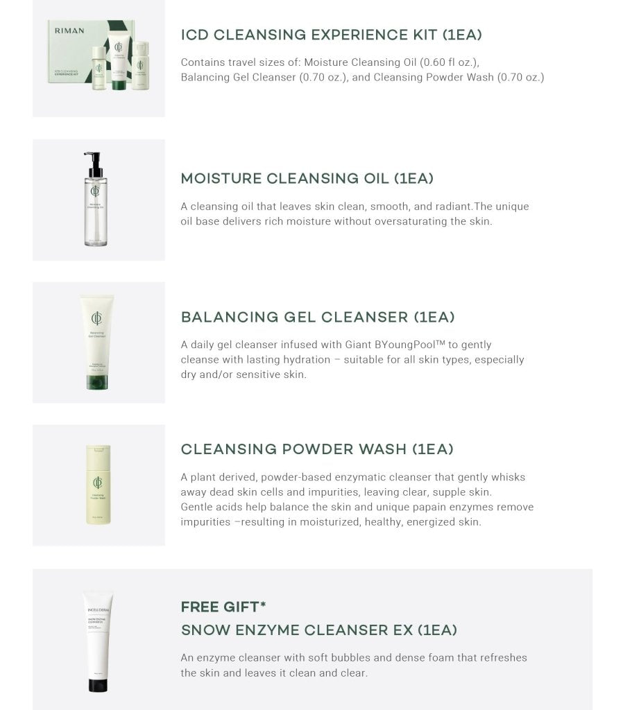 Spring Cleaning Bundle - Sale Until 3/22/26 - All The Cleansers - Snow Enzyme Cleanser is Free! Bundle Ships separately 3/26/26 - RIMAN KBeauty - 