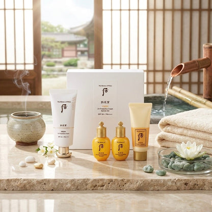 The History of Whoo: Gongjinhyang Fresh UV Protection Cream SPF 50+ PA++++ 60ml - 4 Piece Set - RIMAN KBeauty-