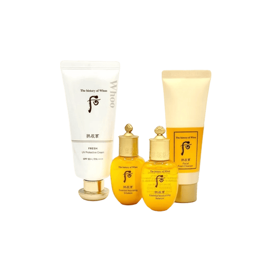 The History of Whoo: Gongjinhyang Fresh UV Protection Cream SPF 50+ PA++++ 60ml - 4 Piece Set - RIMAN KBeauty-