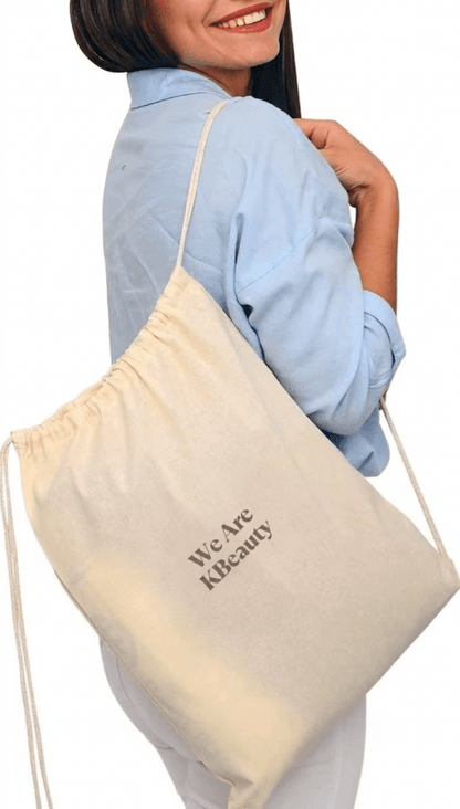 The We Are KBeauty Glow Bag (Proceeds to ACS) - 100% Cotton Backpack & Complimentary Selections of Facial Masks - RIMAN KBeauty - 