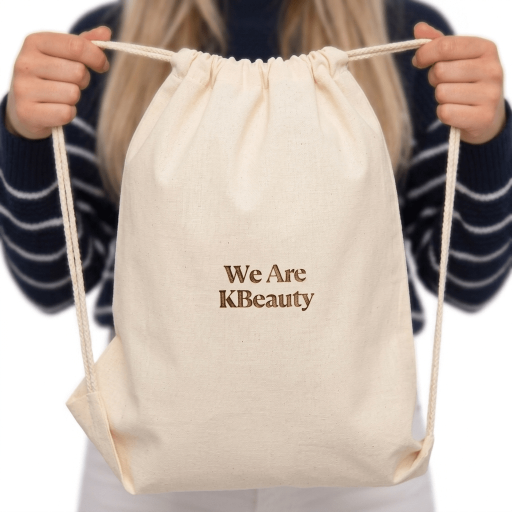 The We Are KBeauty Glow Bag (Proceeds to ACS) - 100% Cotton Backpack & Complimentary Selections of Facial Masks - RIMAN KBeauty - 