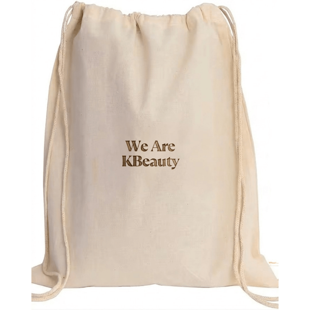 The We Are KBeauty Glow Bag (Proceeds to ACS) - 100% Cotton Backpack & Complimentary Selections of Facial Masks - RIMAN KBeauty - 