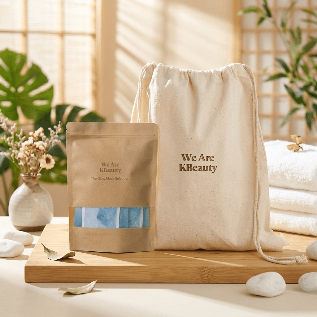 The We Are KBeauty Glow Bag (Proceeds to ACS) - 100% Cotton Backpack & Selections of Facial Masks - RIMAN KBeauty - 