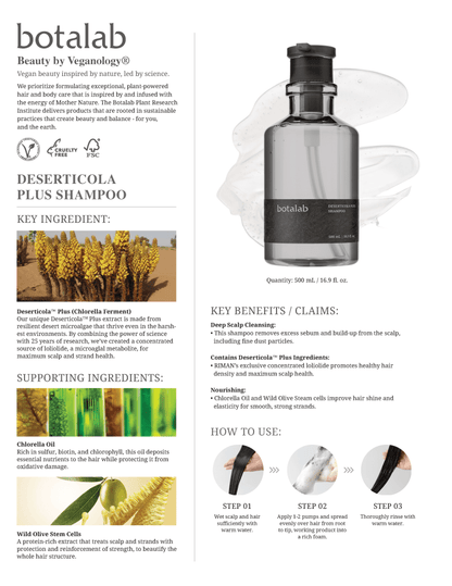 botalab Deserticola Shampoo - RIMAN KBeauty - Korean Skincare Routine for Glass Skin