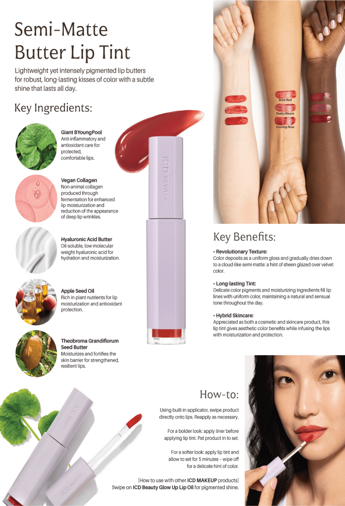 ICD Makeup Butter Lip Tint Semi Matte - RIMAN KBeauty - Korean Skincare Routine for Glass Skin