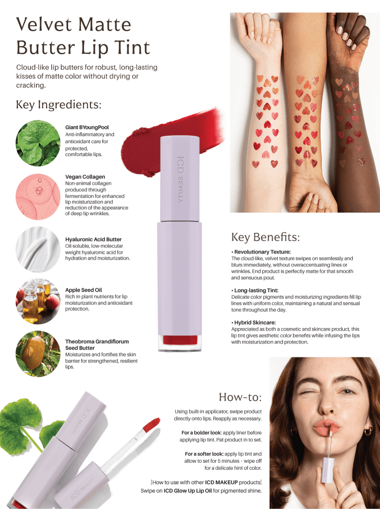 ICD Makeup Butter Lip Tint Velvet Matte - RIMAN KBeauty - Korean Skincare Routine for Glass Skin