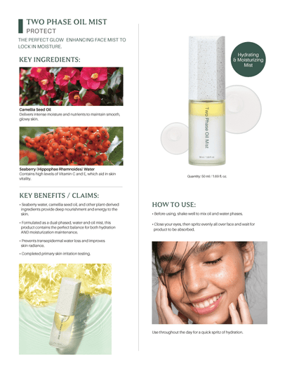 Incellderm ICD Two - Phase Oil Mist - RIMAN KBeauty - Korean Skincare Routine for Glass Skin