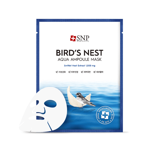 SNP Bird's Nest Aqua Ampoule Mask - RIMAN KBeauty - Korean Skincare Routine for Glass Skin