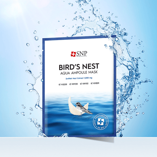 SNP Bird's Nest Aqua Ampoule Mask - RIMAN KBeauty - Korean Skincare Routine for Glass Skin