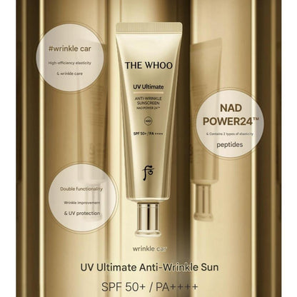 The History of Whoo UV Ultimate Anti - Wrinkle Sun Screen NAD 3 Piece Set - We Are KBeauty - Korean Skincare Routine for Glass Skin